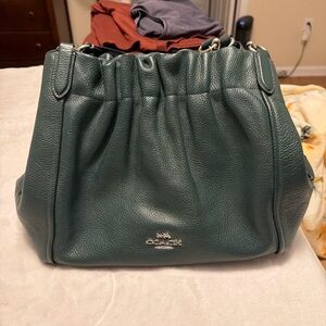 Coach Teal Leather Shoulder Bag